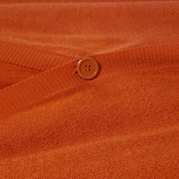 Avenue lightweight orange cardigan sweater - Picture 5 of 14
